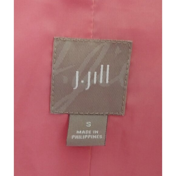 J. Jill Womens Pink Jacket With Zip In Hood & Side Pockets - Picture 5 of 7